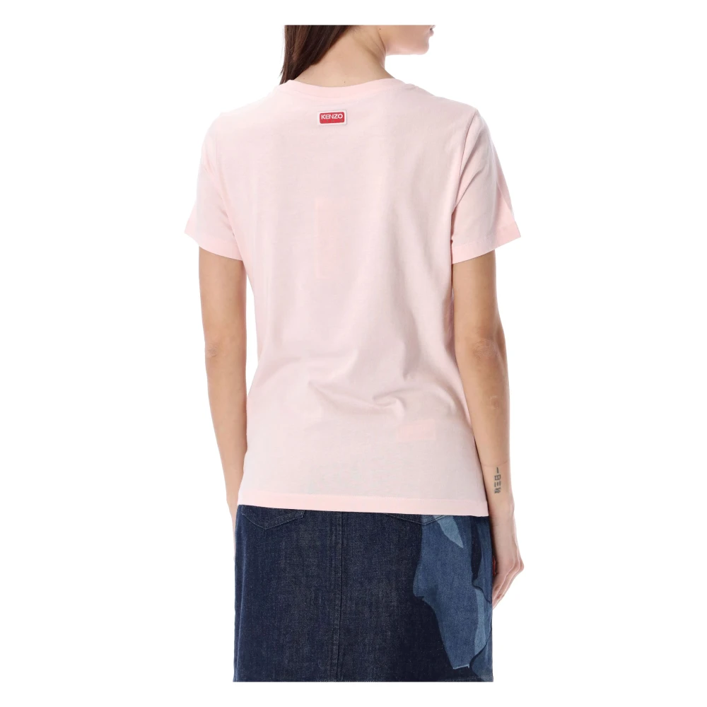 Kenzo Faded Pink Elephant Classic T-Shirt Pink Dames