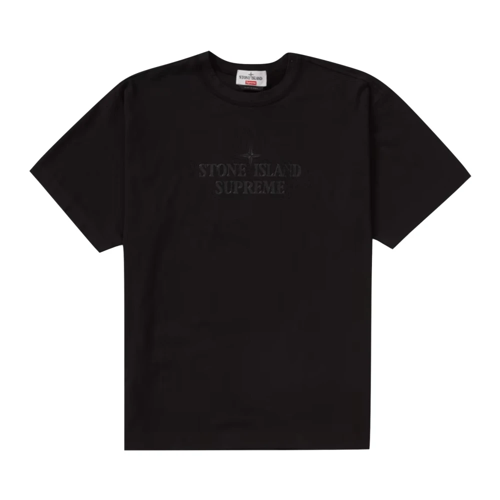 Stone Island Beperkte Oplage Zwarte Grafische T-shirt Black Heren