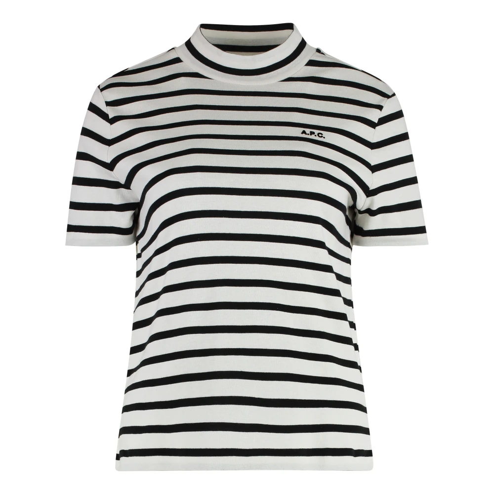 A.p.c. Women's Cotton Crew-Neck T-Shirt With Logo