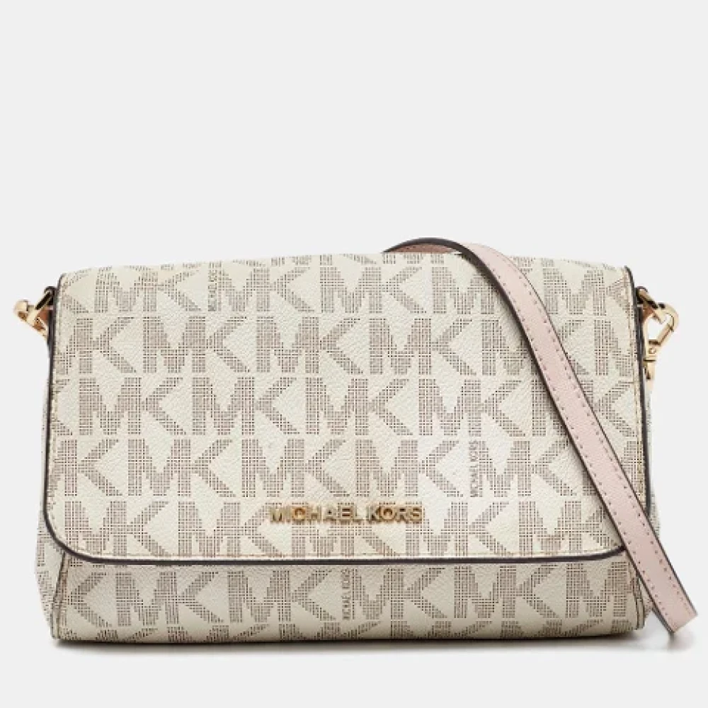 Michael Kors Pre-owned Canvas shoulder-bags White Dames