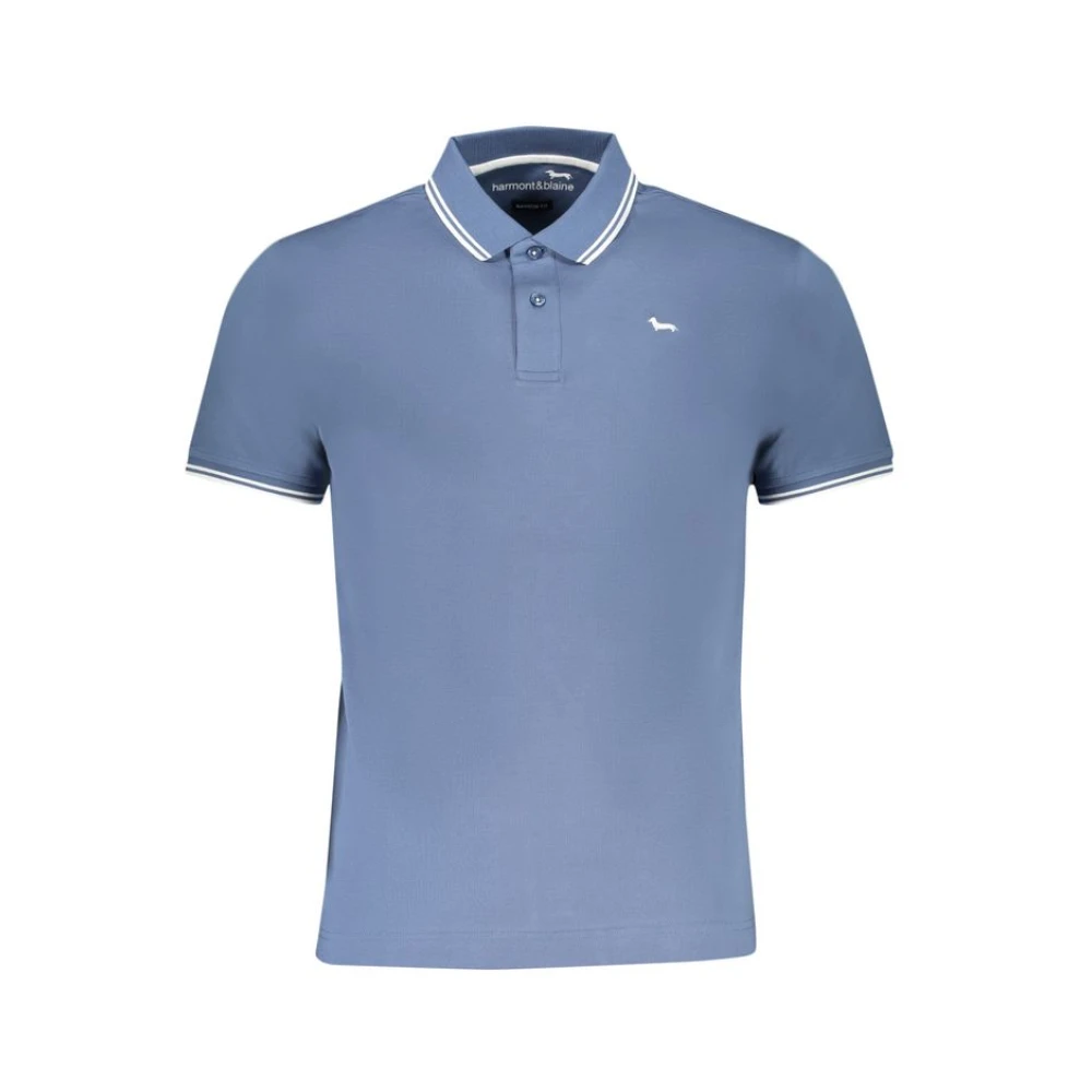 Harmont & Blaine Blauw Katoenen Poloshirt met Logo Blue Heren