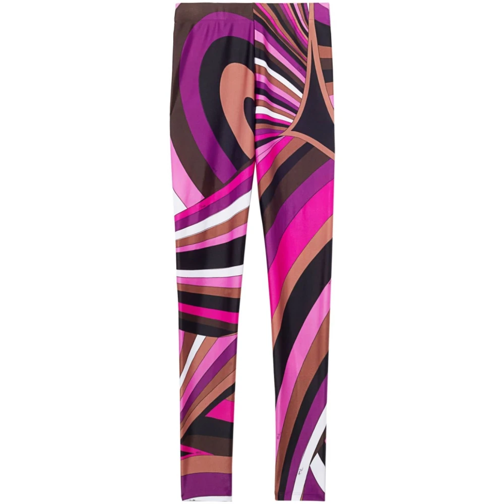 EMILIO PUCCI Grafische Print Hoge Taille Broek Multicolor Dames