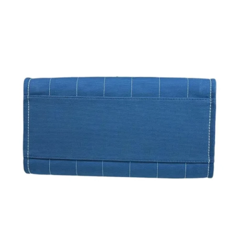 Chanel Vintage Pre-owned Canvas chanel-bags Blue Dames