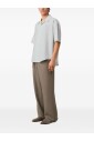 chemise-a-manches-courtes-col-cubain-motif-logo