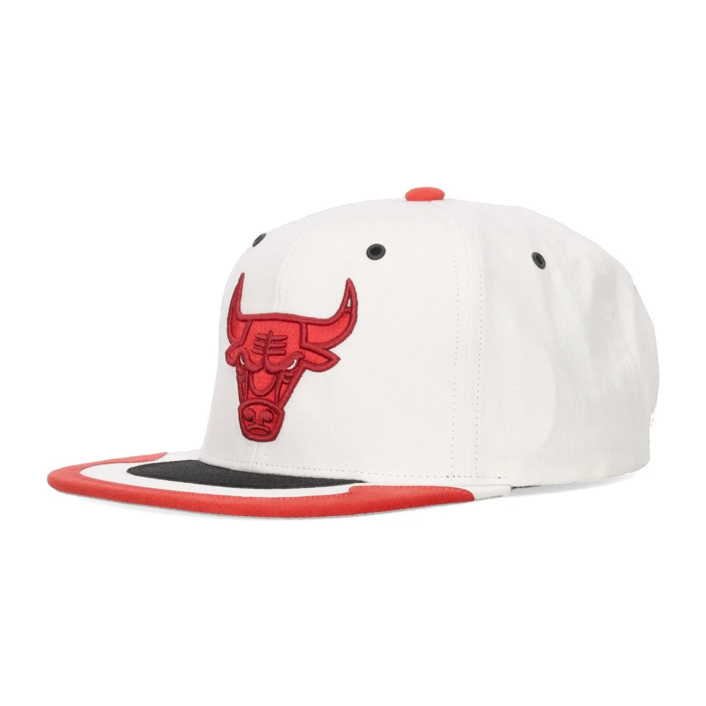 Mitchell & Ness Chicago Bulls Platte Klep Pet White Heren