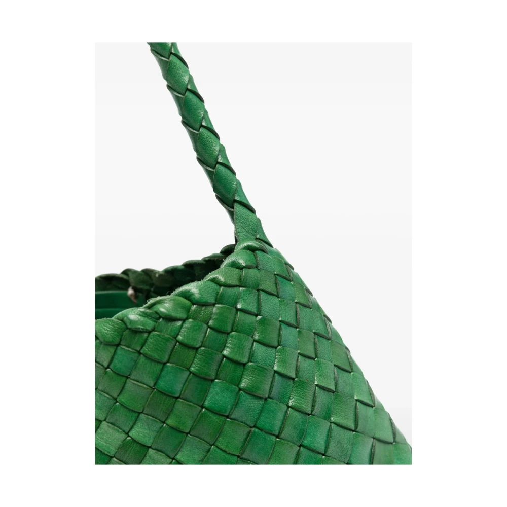 Dragon Diffusion Groene Gevlochten Top Handvat Tas Green Dames