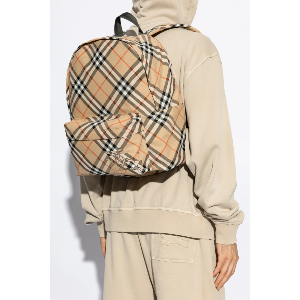Burberry `Essential` Rugzak Beige Heren
