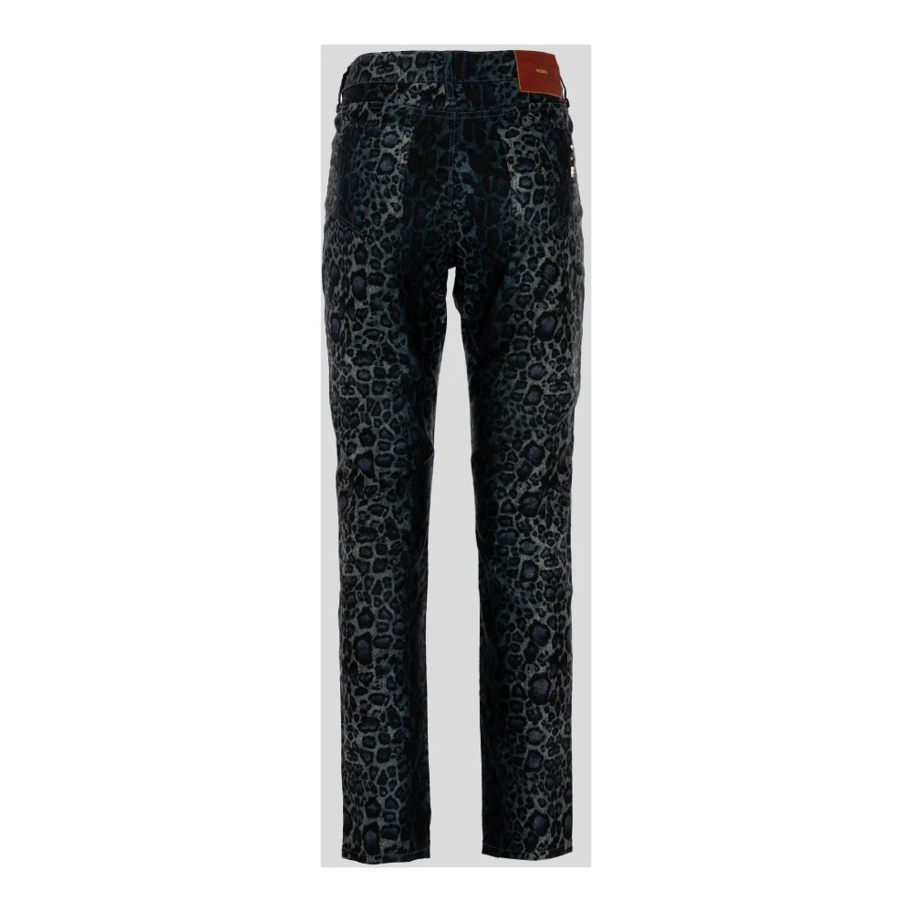 Fracomina Hoge taille skinny animalier jeans Blue Dames