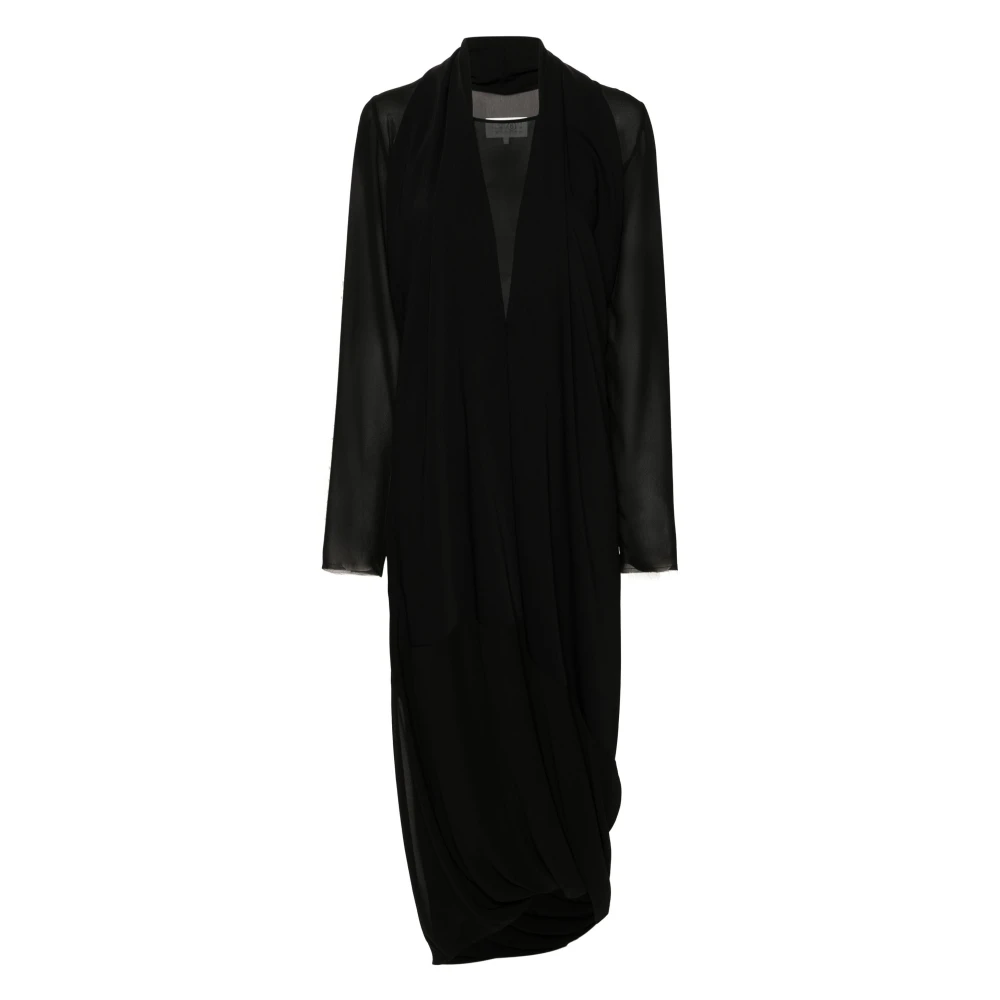 MM6 Maison Margiela Elegante Maxi Jurk voor Vrouwen Black Dames