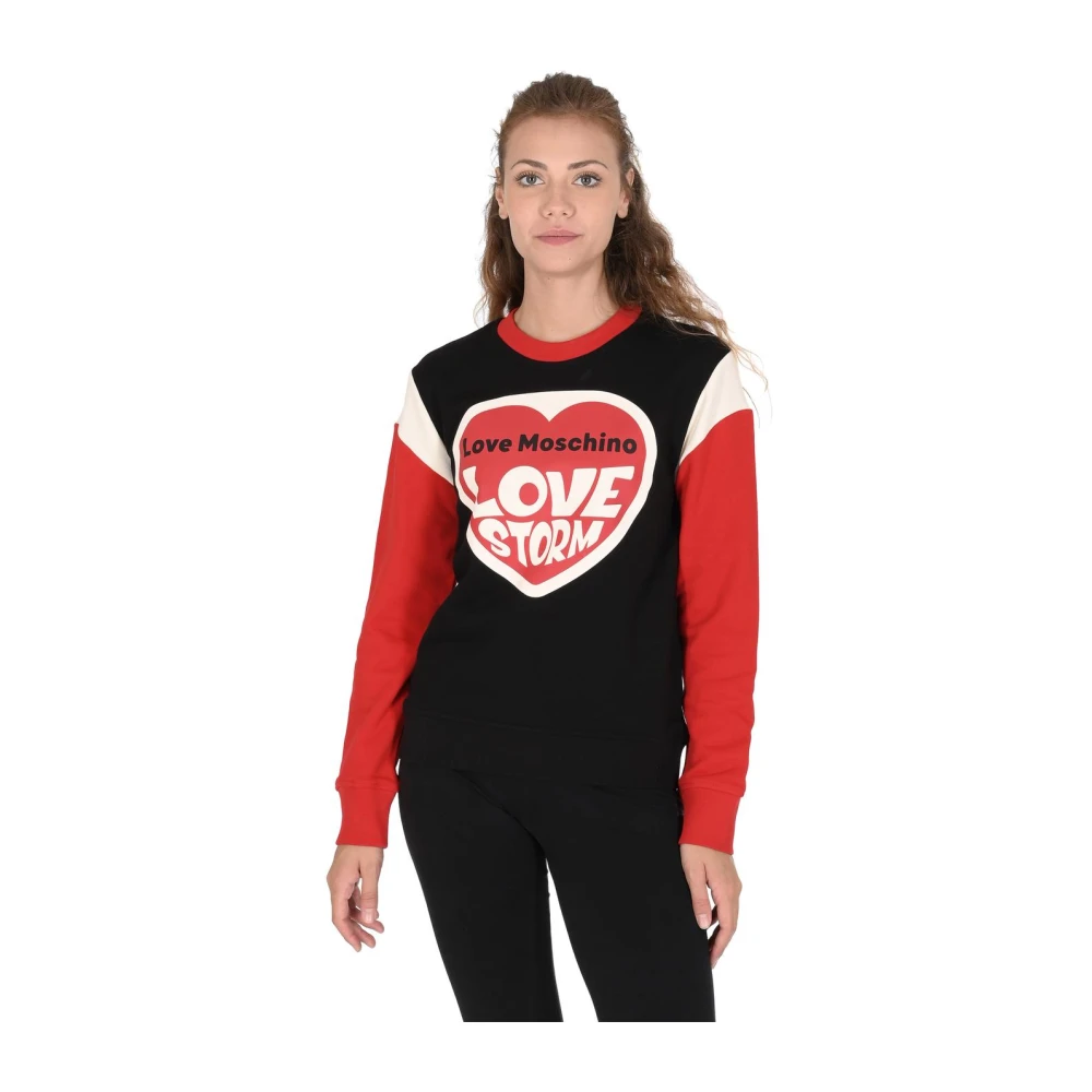 Love Moschino Women's Colorful Crew Neck Sweatshirt