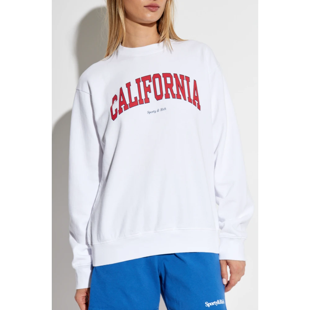 Sporty & Rich Katoenen sweatshirt White Unisex