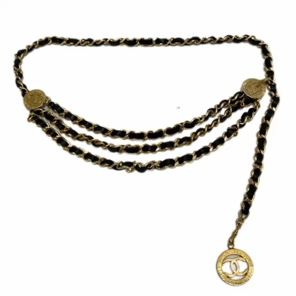 Chanel Vintage Pre-owned Metal belts Yellow Dames