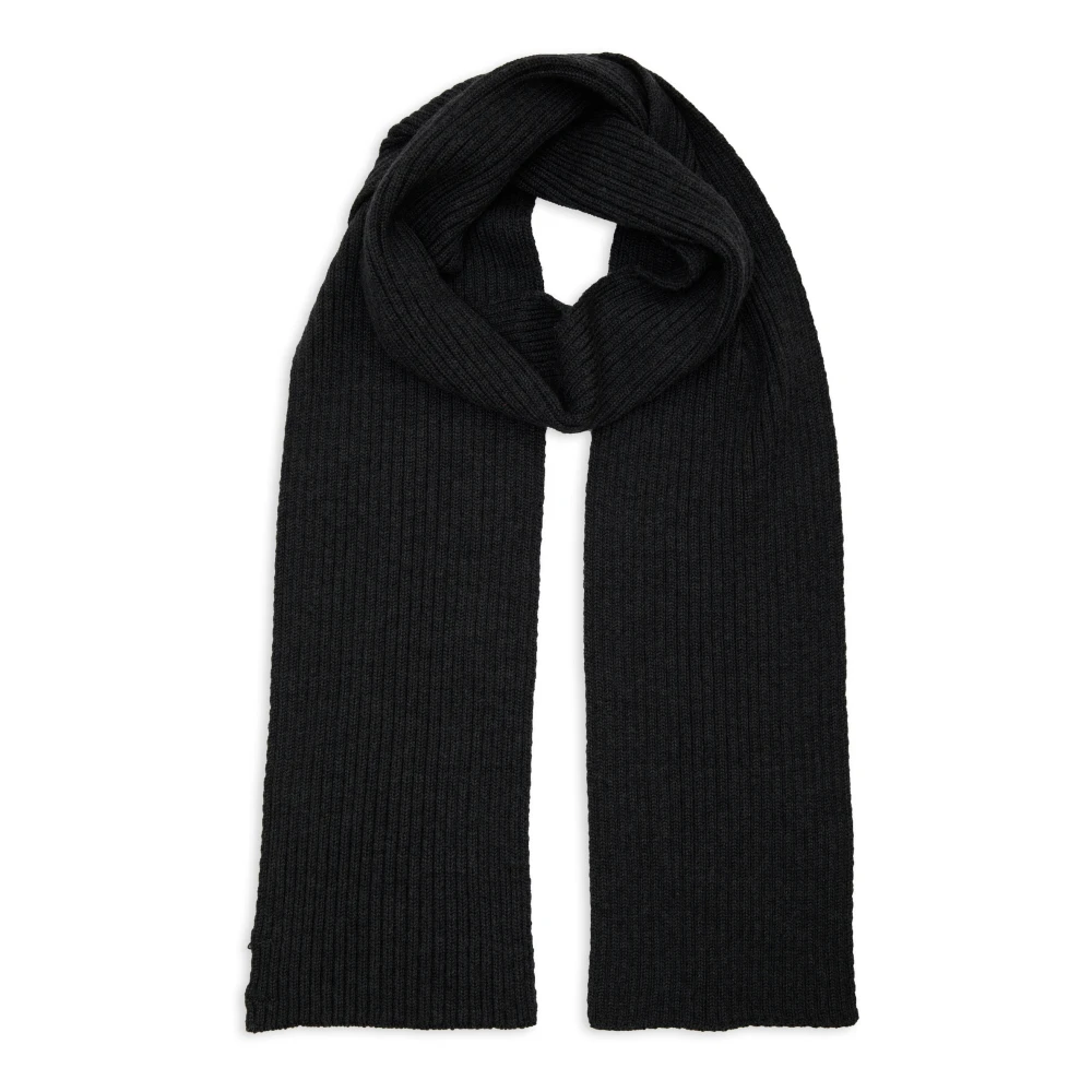 Gallo Unisex effen grijze geribbelde sjaal in Gray Unisex