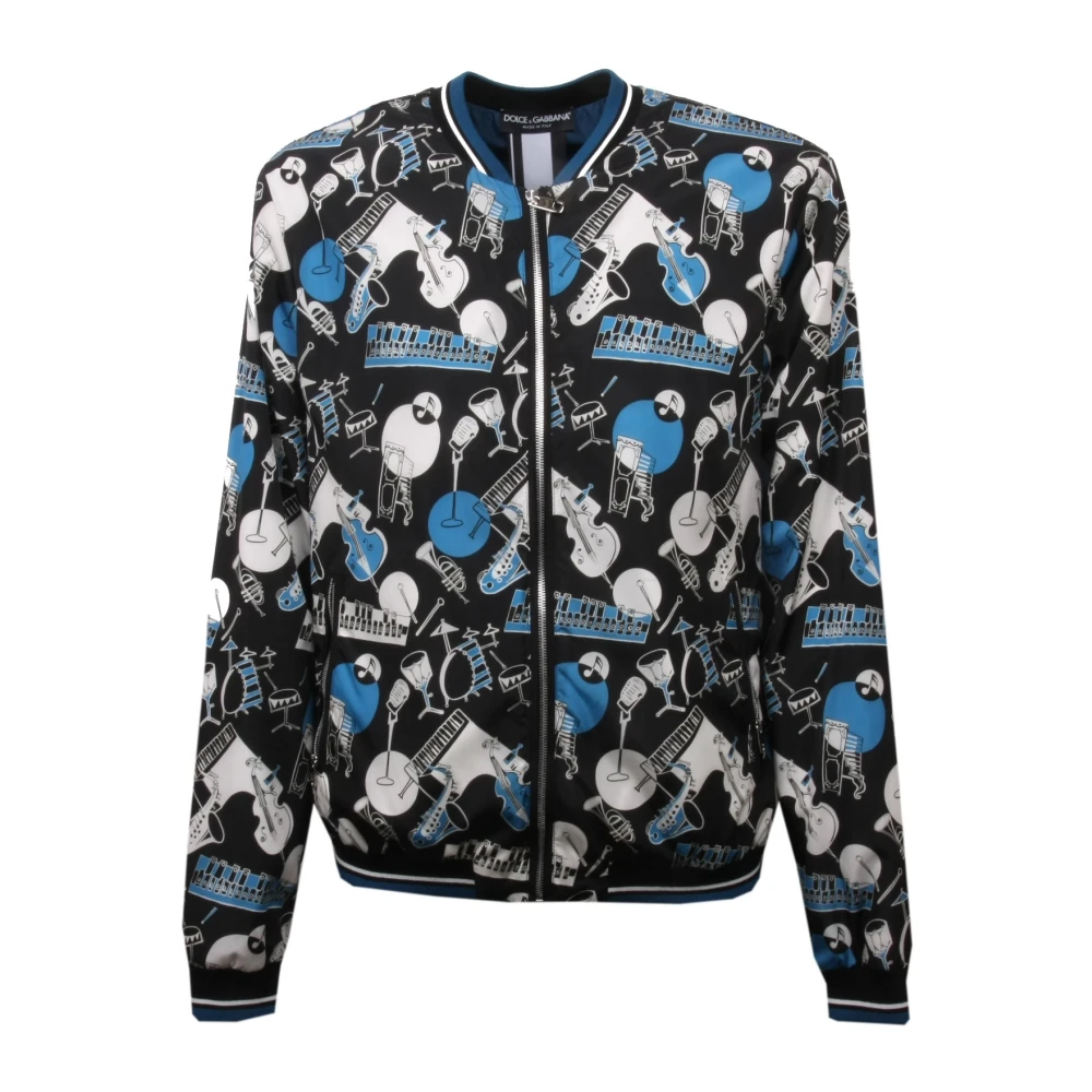 Dolce & Gabbana Men's Multicolor Windproof Bomber Jacket - Bomber Jackets - Xl - Jackets