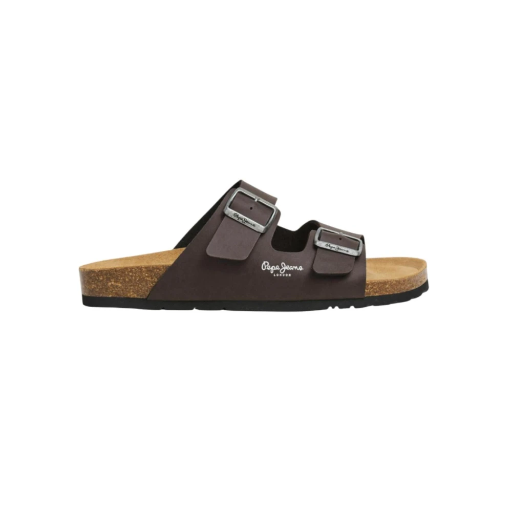 Pepe Jeans Men's Brown Sliders - Sliders - 10 Uk - Shoes