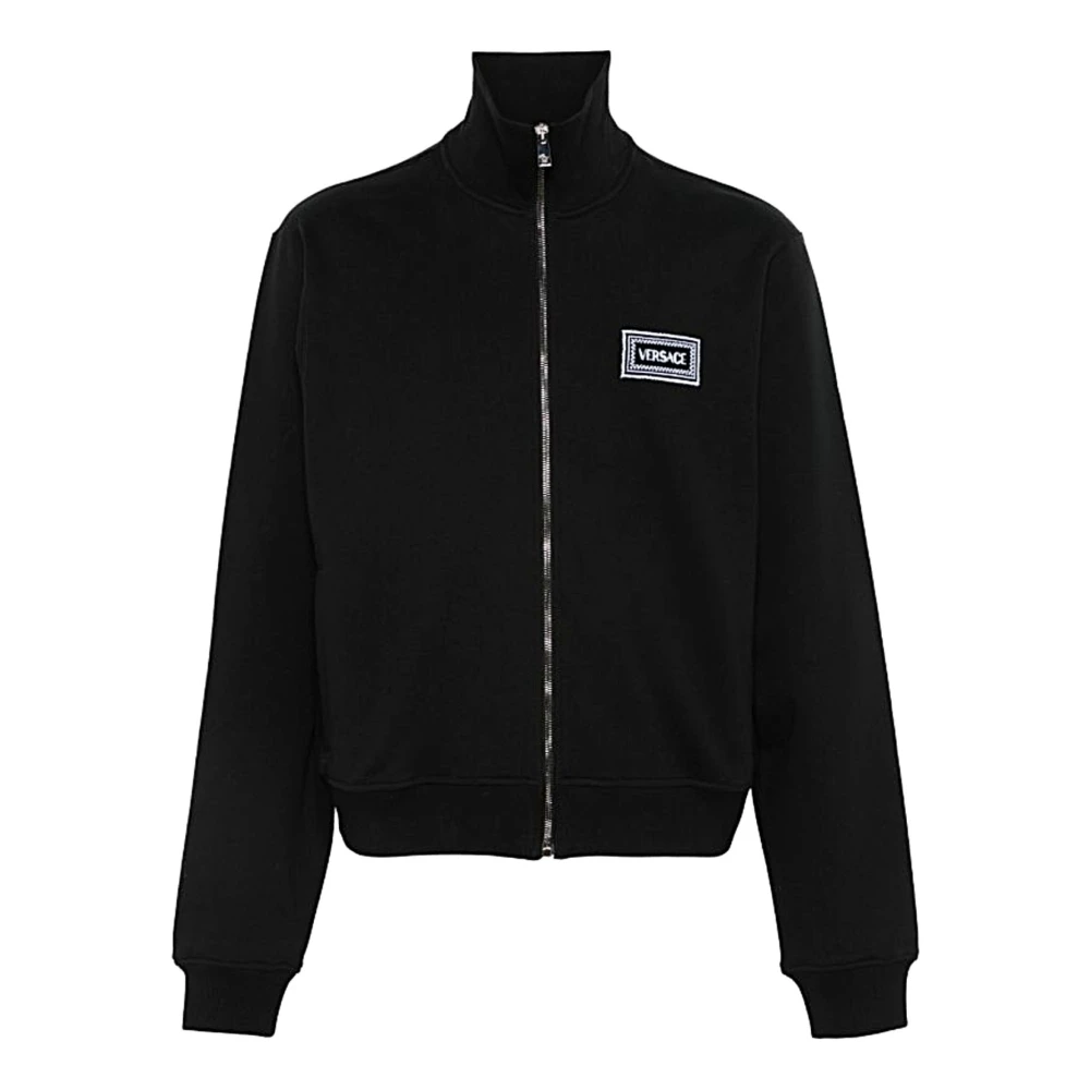 Versace Men's Black Maglia - Zip-Throughs - L - Sweatshirts & Hoodies