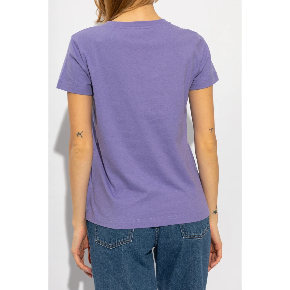 A.p.c. Overdye T-shirt met logo Purple Dames
