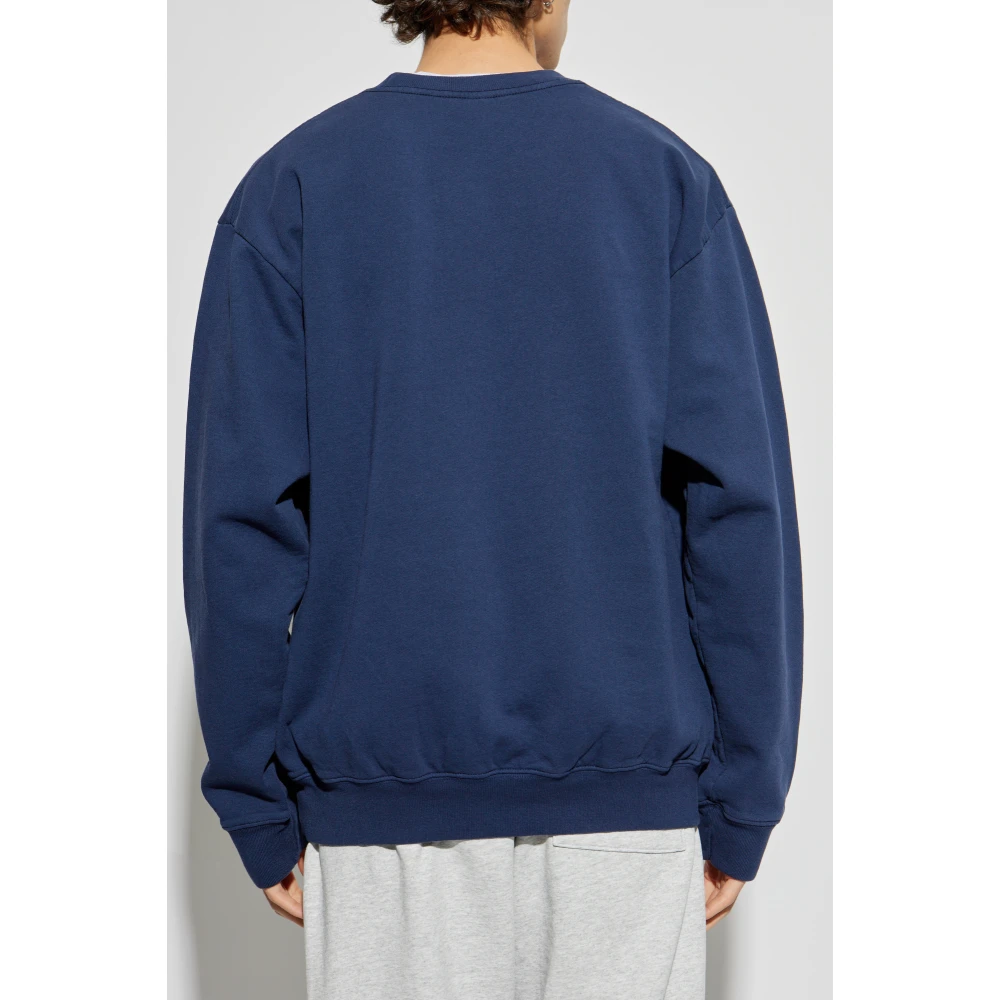 Sporty & Rich Sweatshirt uit de NY Crest collectie Blue Unisex