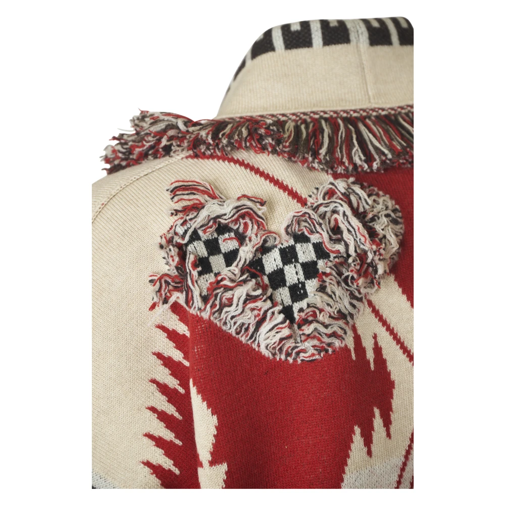 Alanui Racing Icon Cardigan Fire Multicolor Dames