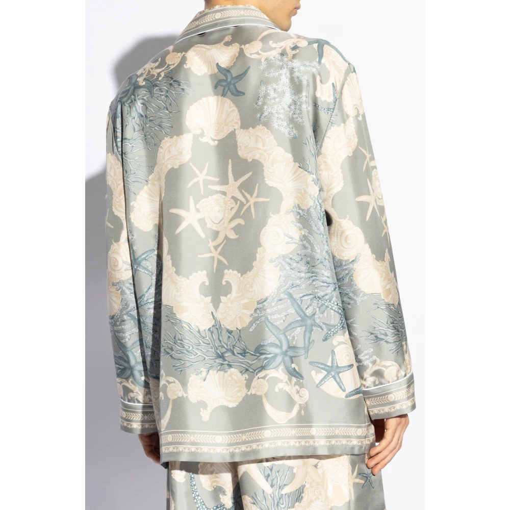 Versace Zijden pyjamashirt Multicolor Heren