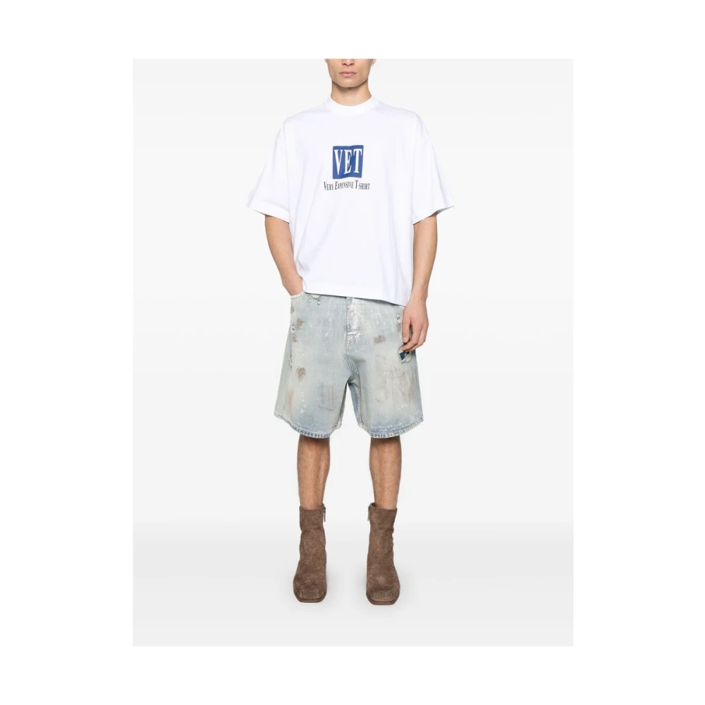 Vetements Blauwe knoopsluiting klassieke vijf zakken Blue Heren