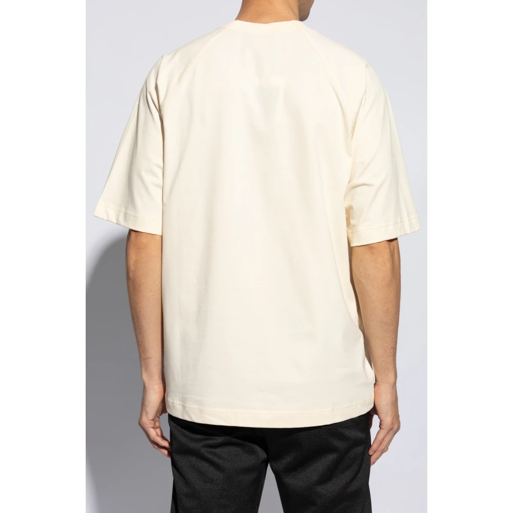 Jacquemus T-shirt `Typo` Beige Heren