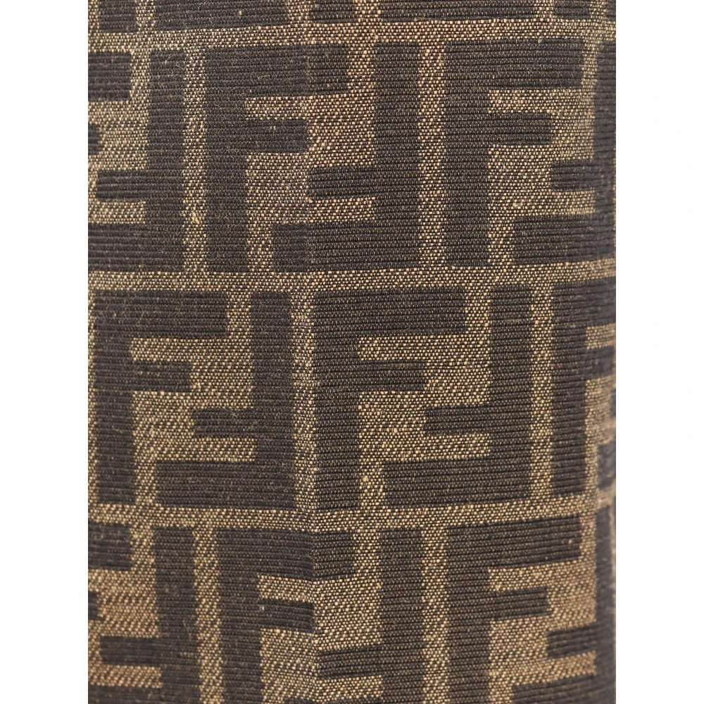 Fendi Canvasbroek met asymmetrische onderkant Brown Dames