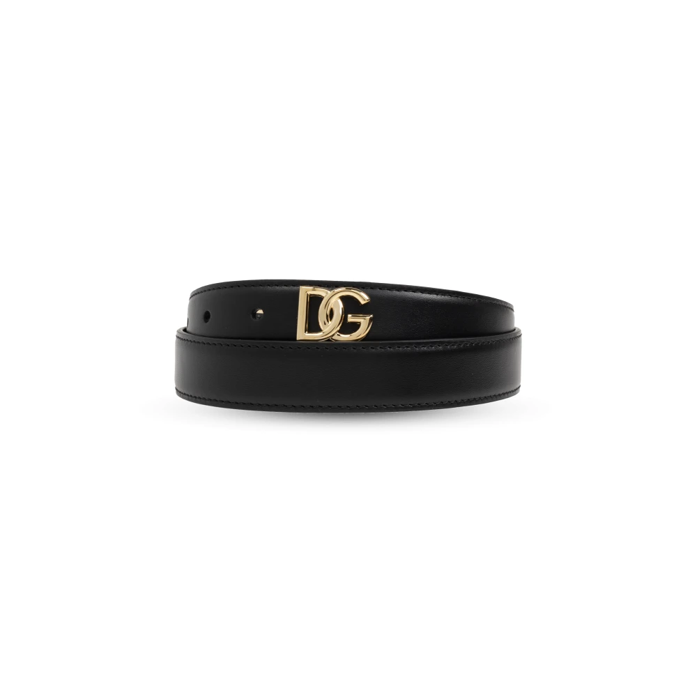 Dolce & Gabbana Leren riem Black Dames
