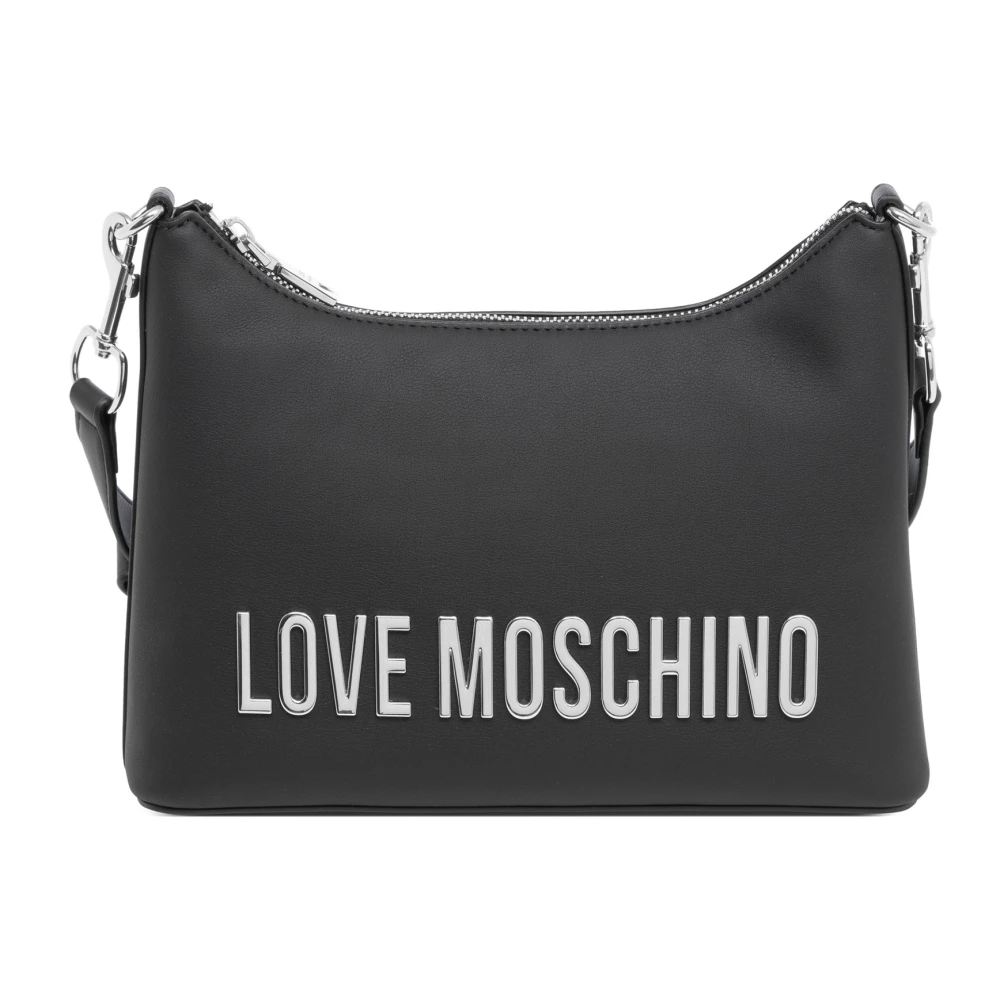 Love Moschino Stijlvolle Lettering Hobo Tas Black Dames