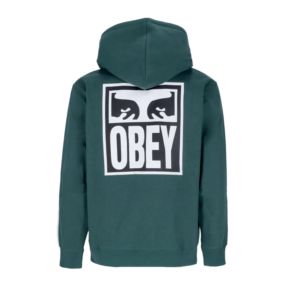 Obey Donkere Ceder Eyes Icon Hoodie Green Heren