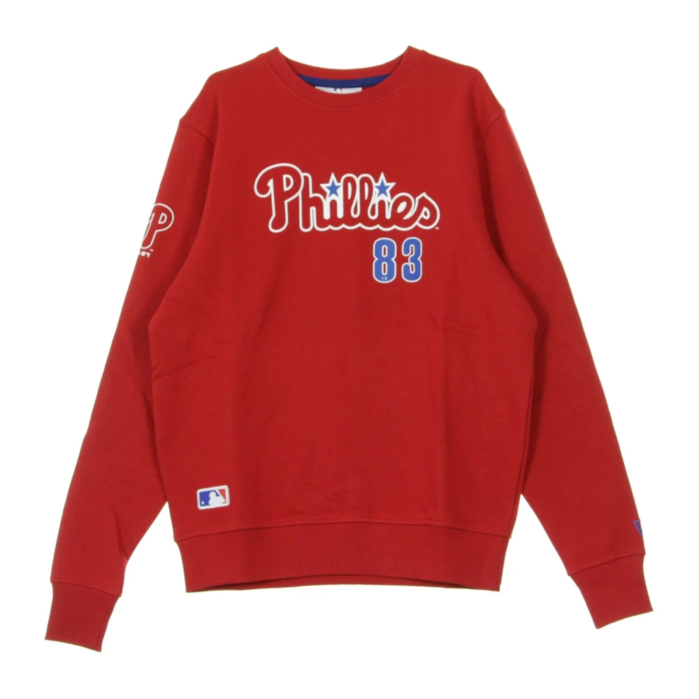 New era Script Crewneck Sweatshirt in Teamkleuren Red Heren