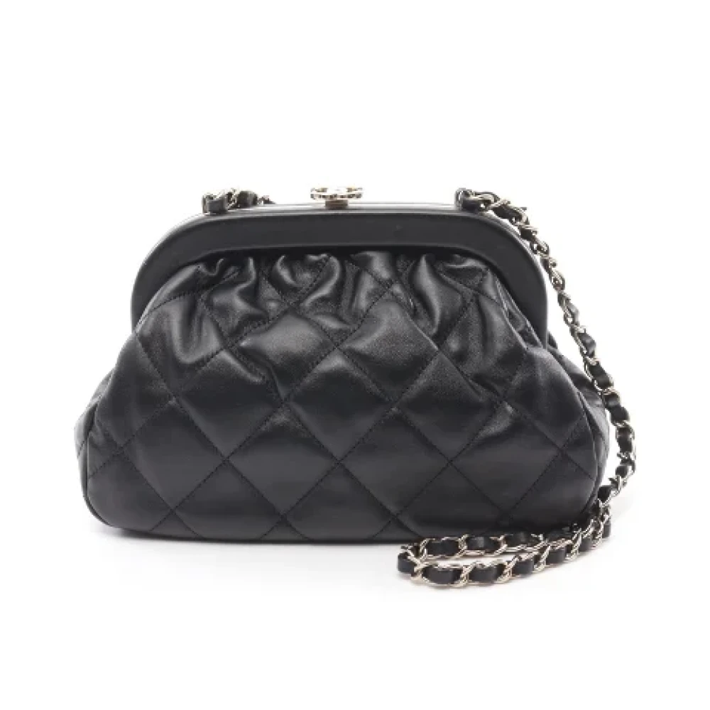 Chanel Vintage Pre-owned Leather crossbody-bags Black Dames