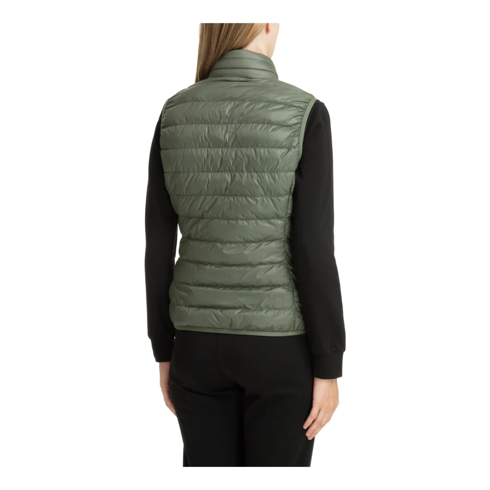 Emporio Armani EA7 Ritssluiting Effen Logo Zakken Vest Green Dames