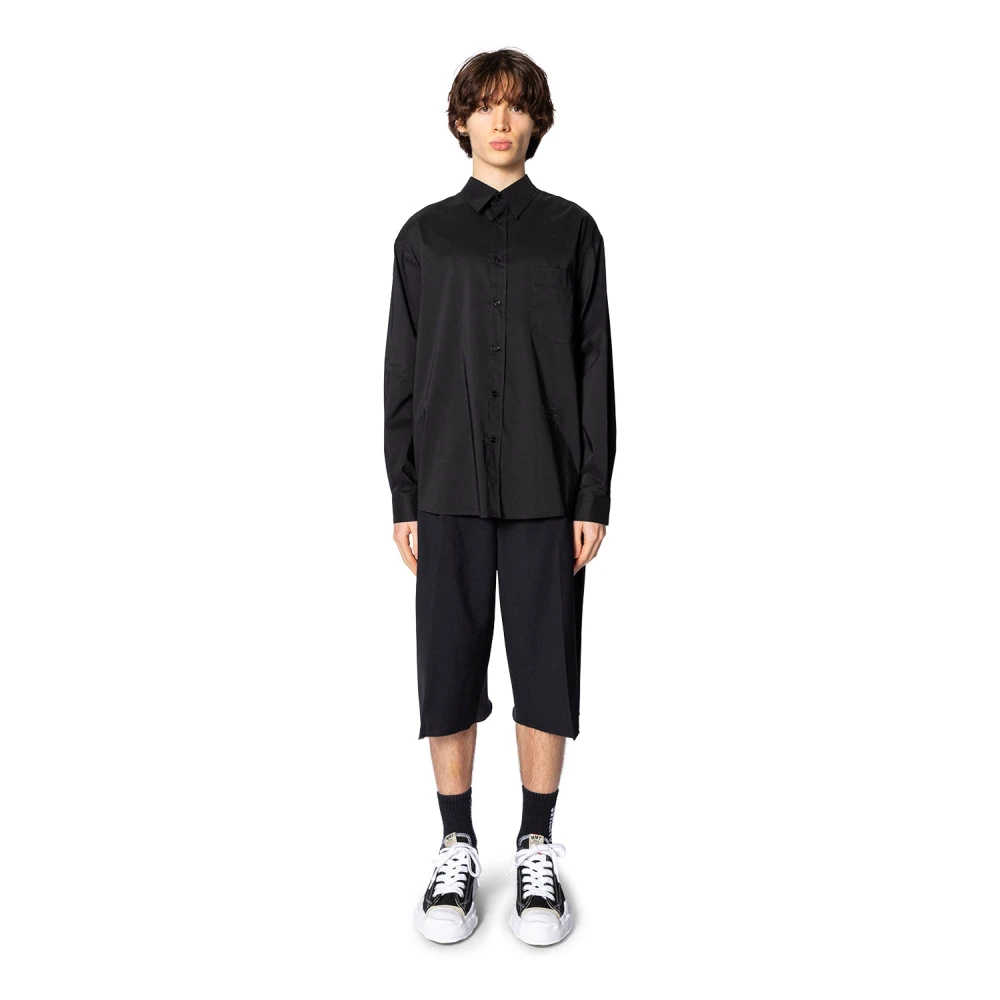 MM6 Maison Margiela Zwarte overhemd met lange mouwen klassiek ontwerp Black Heren