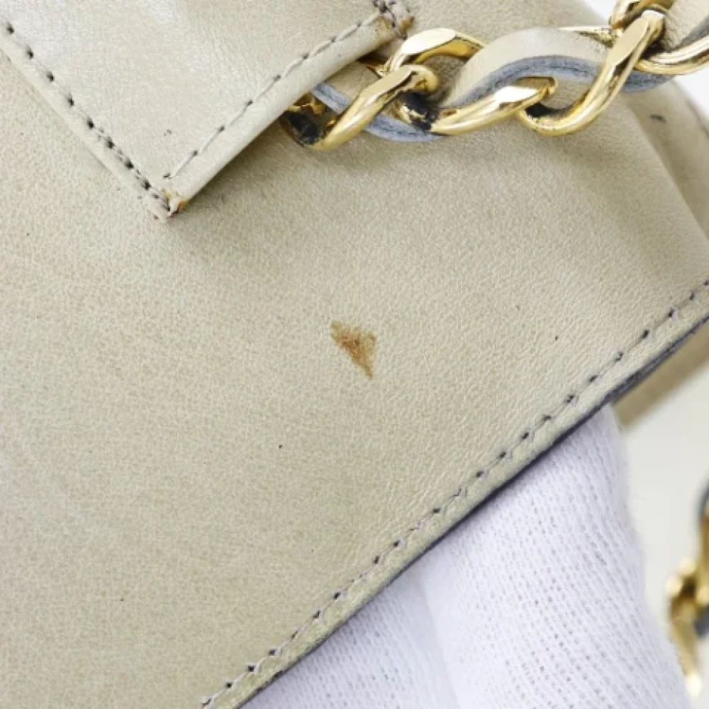 Chanel Vintage Pre-owned Leather chanel-bags Beige Dames