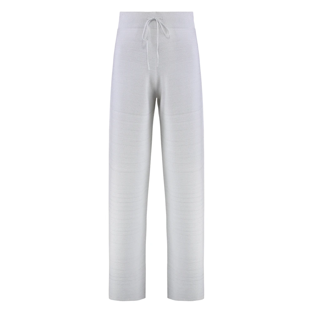Fabiana Filippi Biologisch Katoen Lurex Gebreide Broek Gray Dames