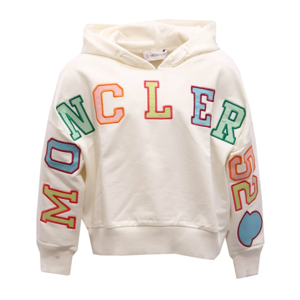 Moncler White Kids Sweatshirts, Female, 5 Y, Interno Garzato Sweatshirt