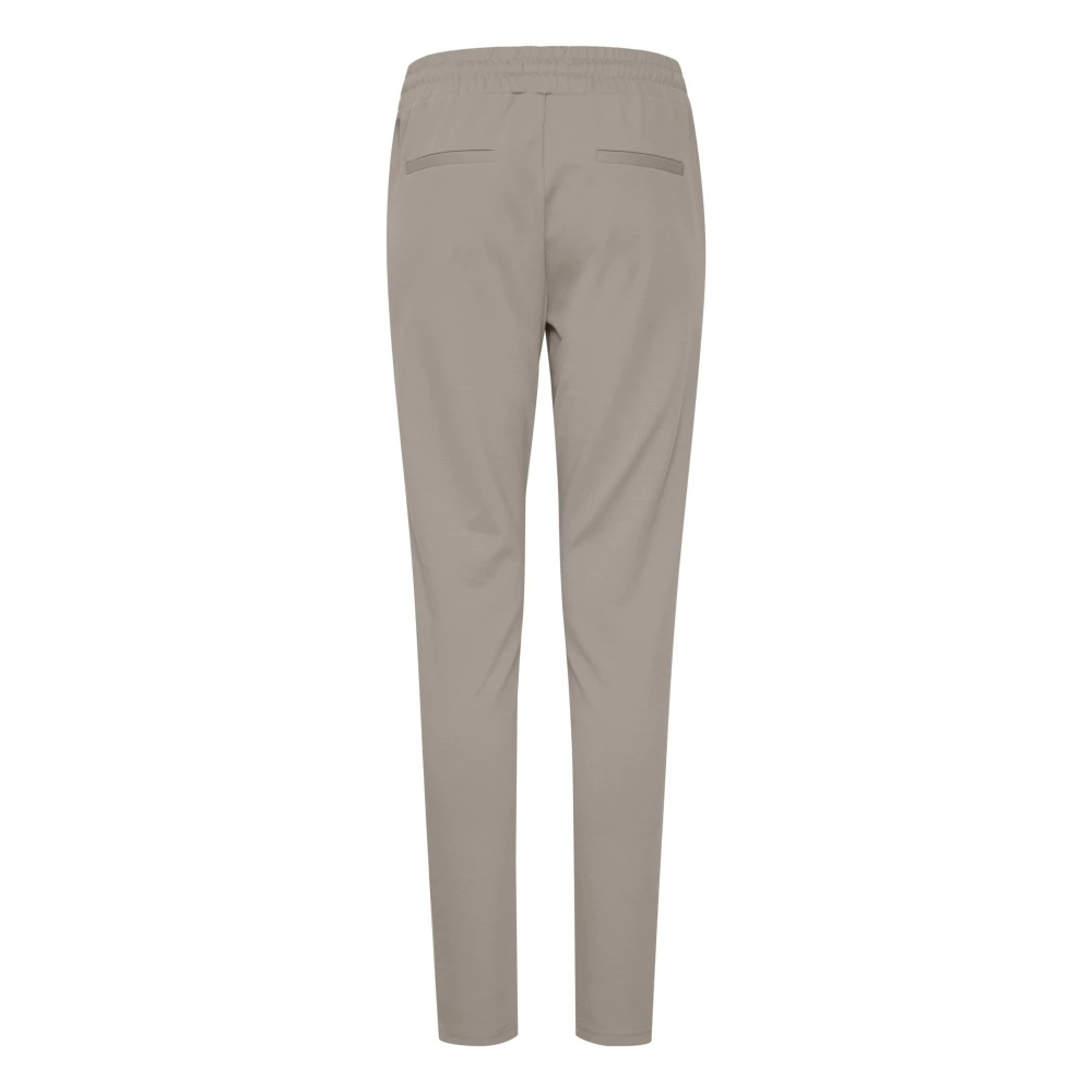 Ichi Beige Kant Sluiting Broek Beige Dames