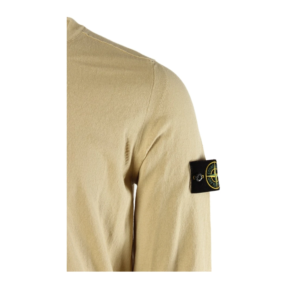 Stone Island Beige Katoenen Heren Trui Beige Heren