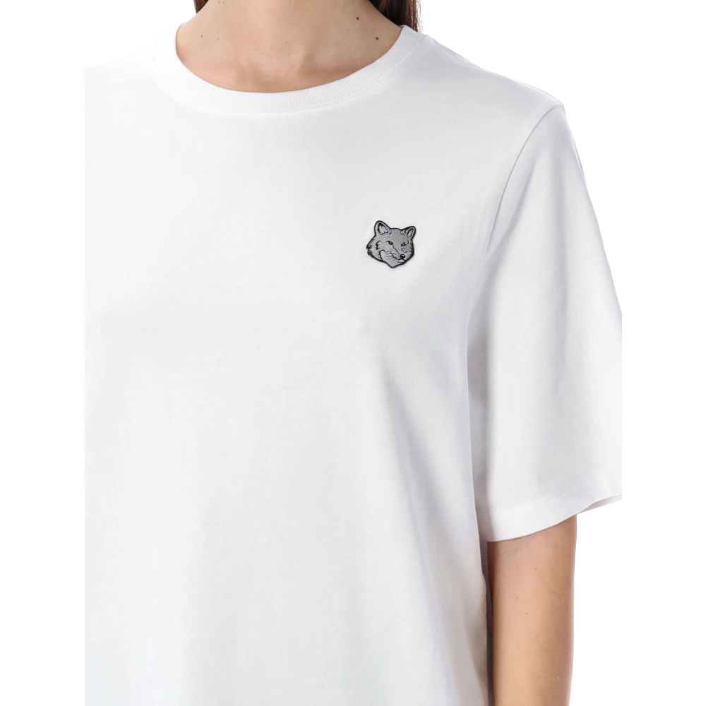 Maison Kitsuné Fox Head Patch T-shirt White Dames