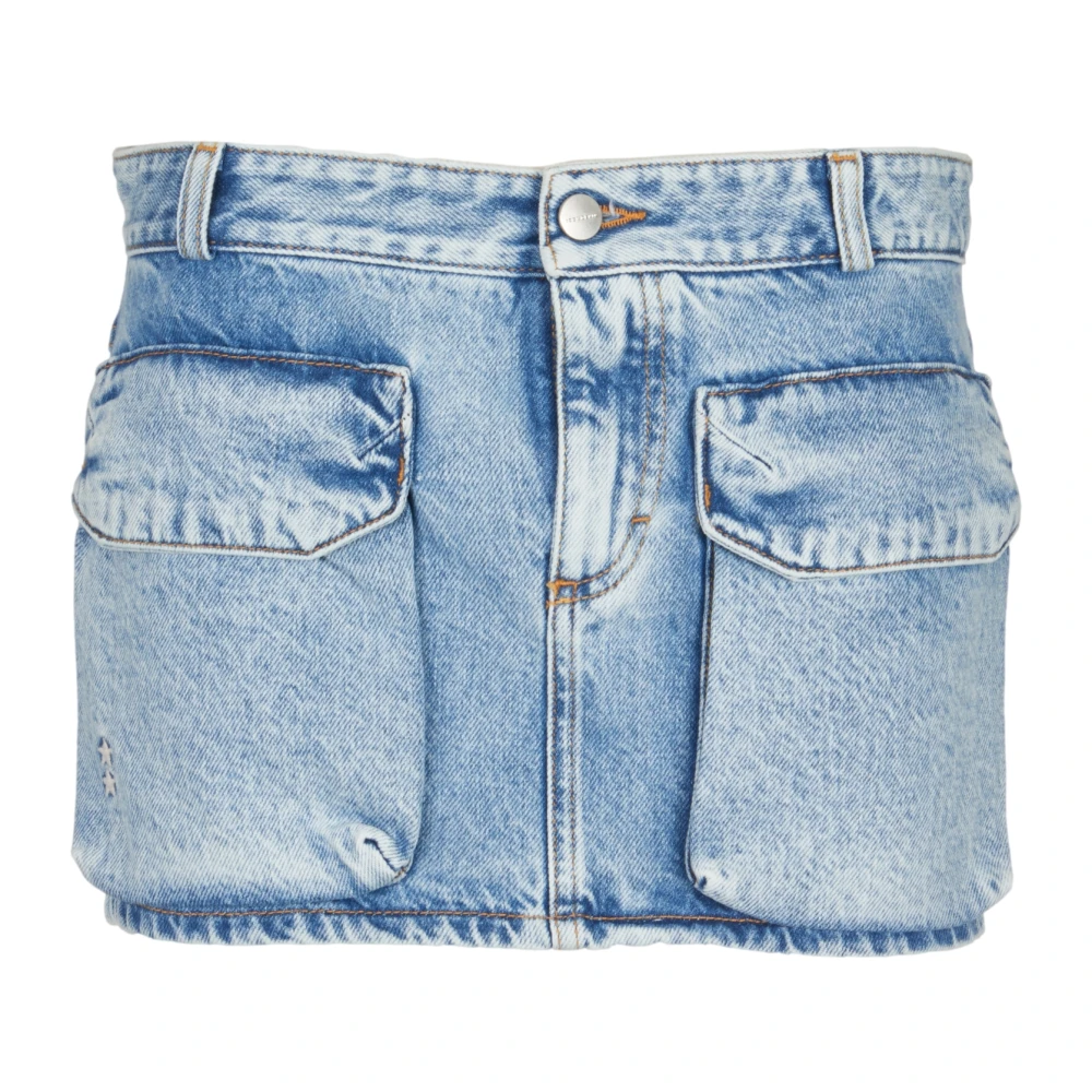 Icon Denim Lichtblauwe Denim Rok met Zakken Blue Dames