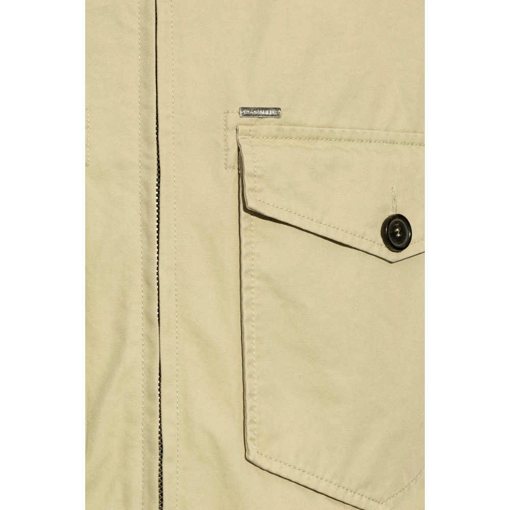 Dsquared2 Jas met schoudervullingen Beige Heren