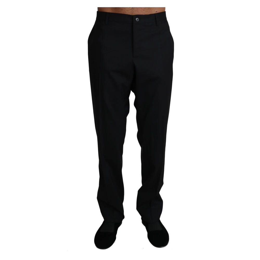 Dolce & Gabbana Men's Black Chinos, 2XL, Wool Stretch Dress Trousers Trousers