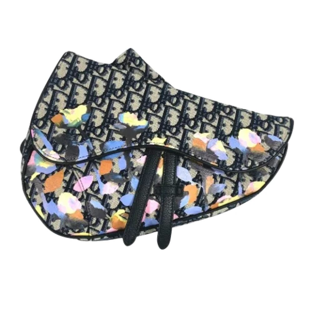 Dior Vintage Pre-owned Fabric dior-bags Blue Heren