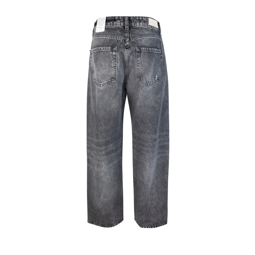 Icon Denim Zwarte Wijde Pijp Lage Taille Jeans Black Dames