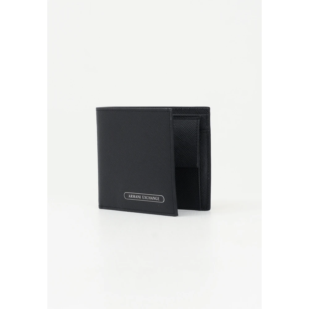 Armani Exchange Eenvoudige Portemonnee met Kaartsleuven Black Heren