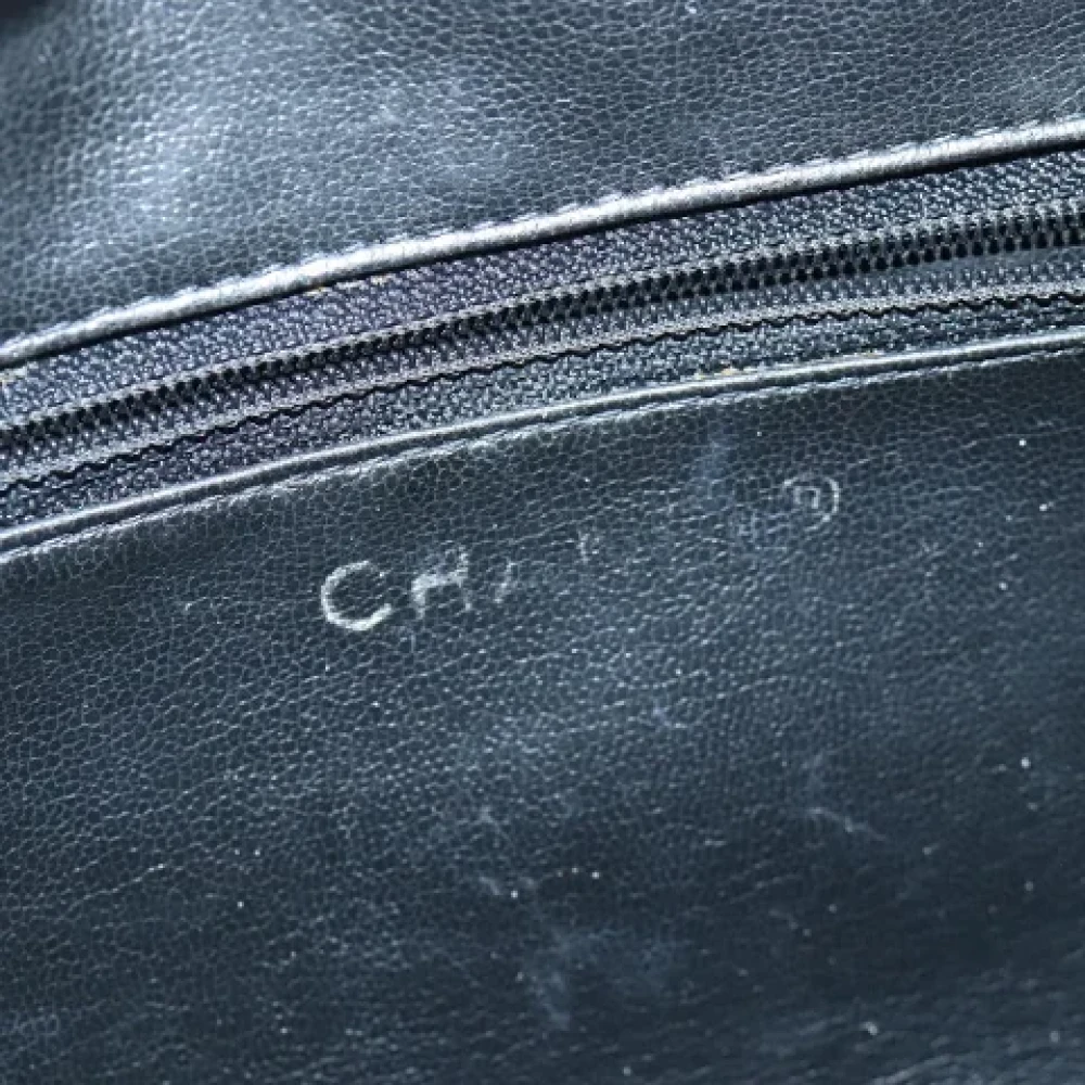 Chanel Vintage Pre-owned Leather clutches Black Dames