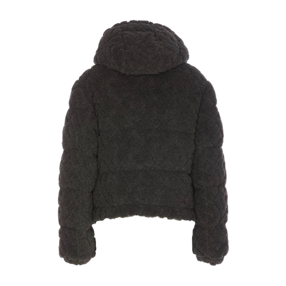 Fendi Logo FF Wol Alpaca Jas Gray Dames
