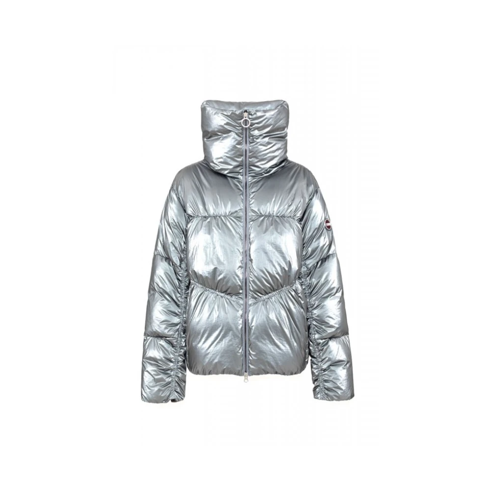 Colmar Women's Gray Oversized Metallic-Effect Down Jacket - Down Jackets - S - Jackets
