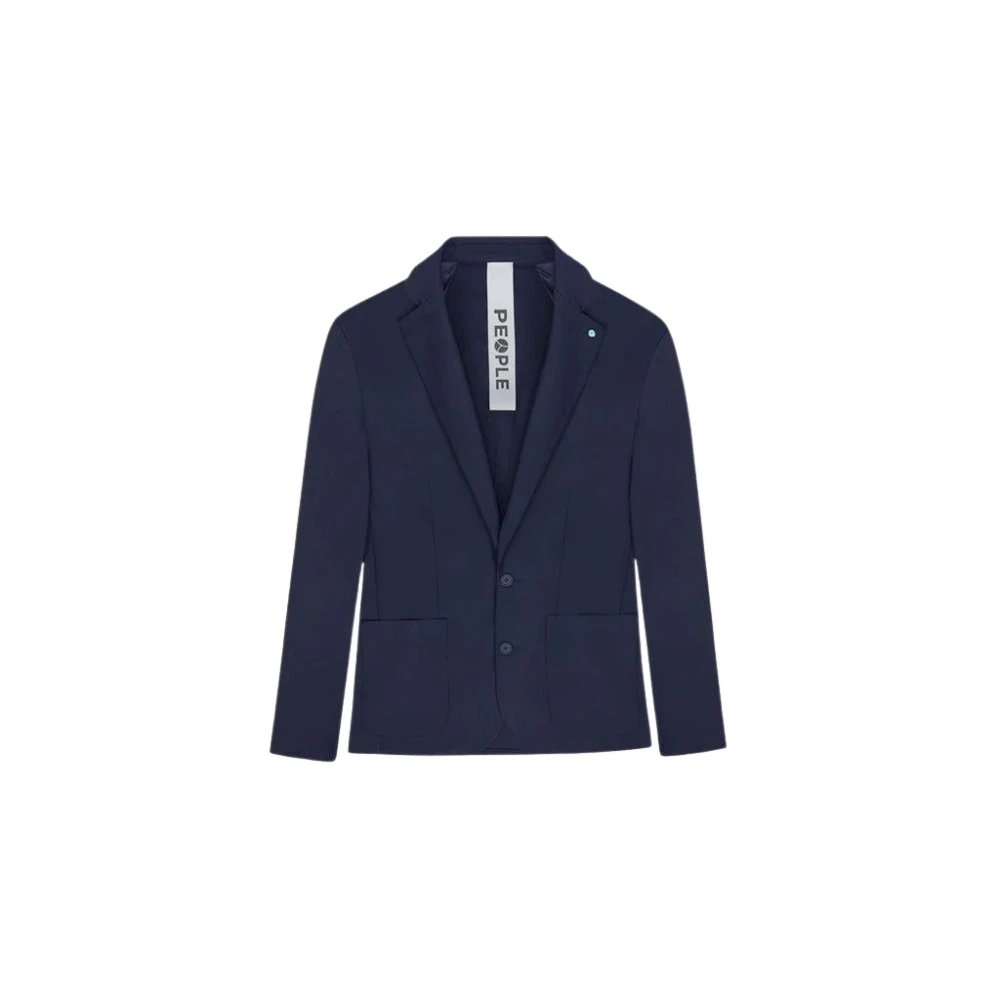 People of Shibuya Blauwe Polyester Jas Lichtgewicht Technisch Materiaal Blue Heren